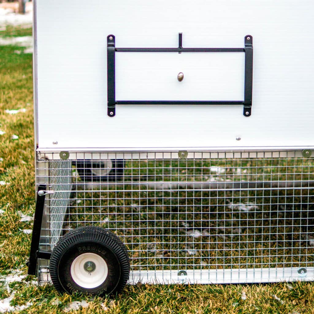 door for chicken tractor for 10 chickens