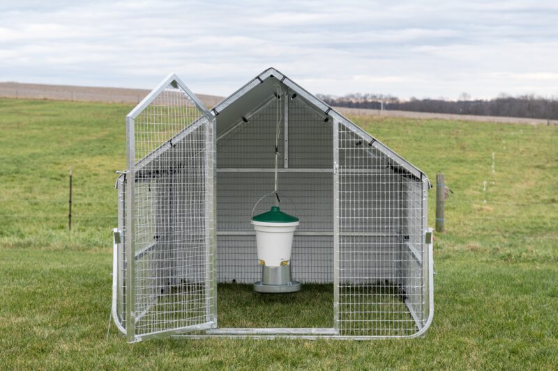 6x8 galvanized steel mobile coop