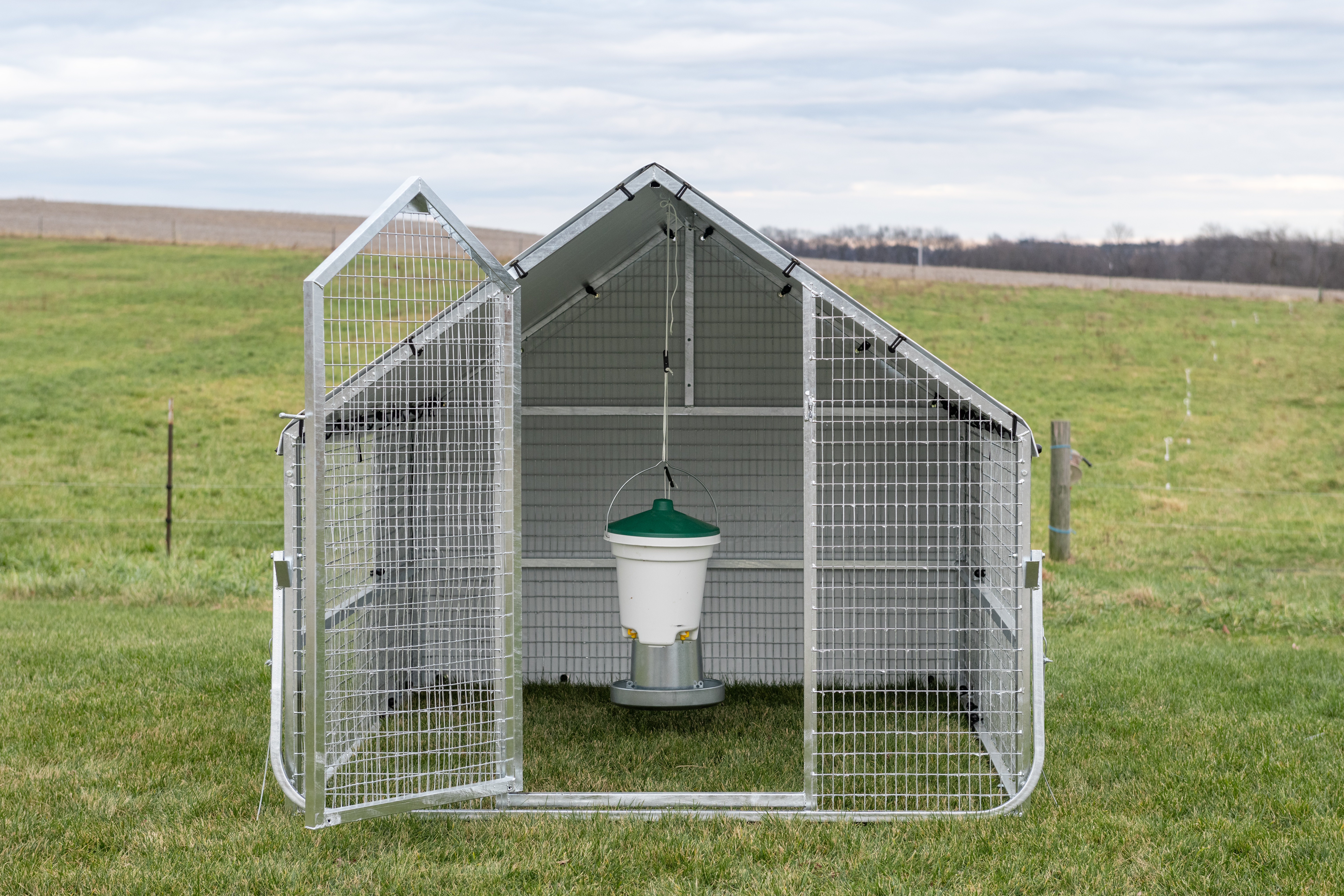 6x8 galvanized steel mobile coop