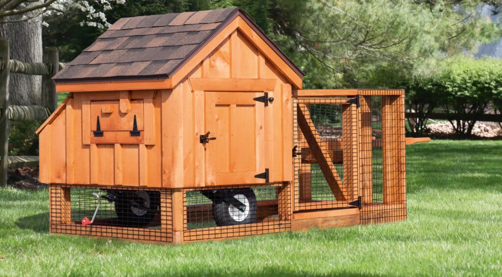 wooden a frame tractor coop