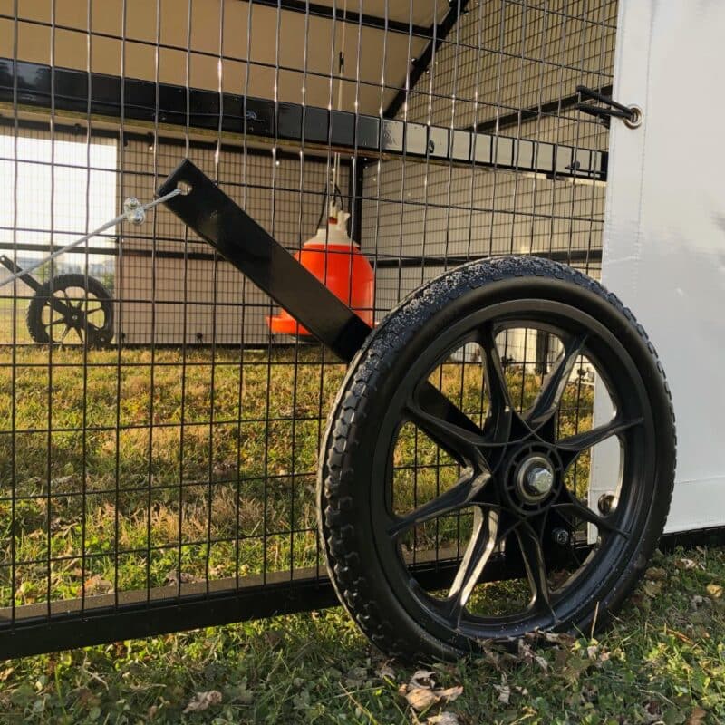 flat free wheels for steel chicken coop