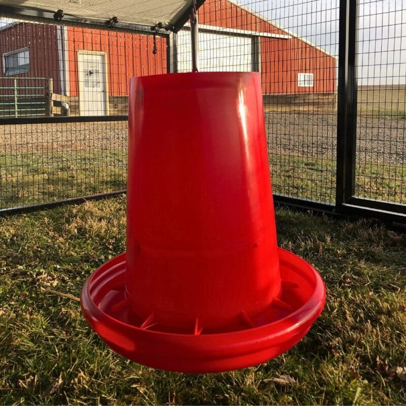 plastic feeder for steel chicken coops