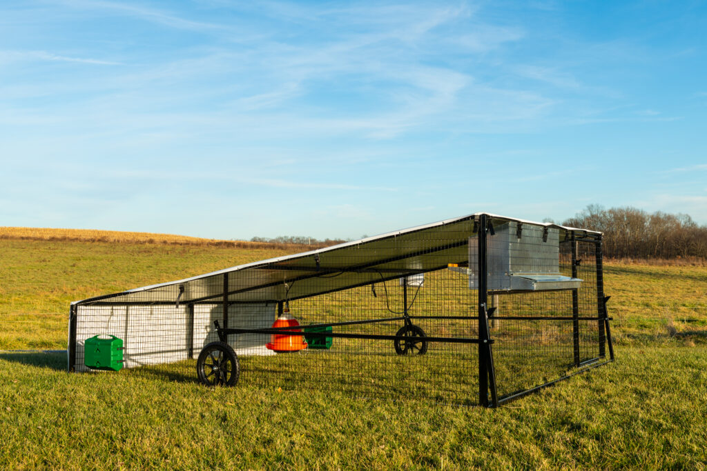 10x12 mobile chicken coop for regenerative farming